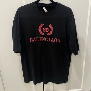 Balenciaga Logo Print T Shirt Small